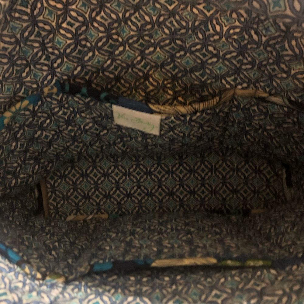 Vera Bradley Blue Flower Print in Villager Style Purse - Picture 9 of 9